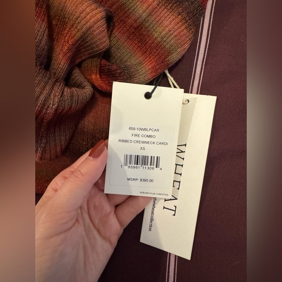 RE/DONE Crewneck Cardi in Fire Combo - Picture 6 of 8